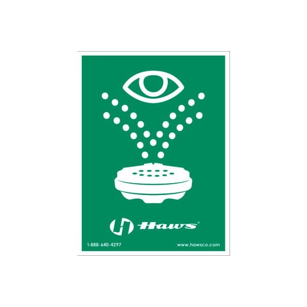 Haws Haws Universal Emergency Eyewash Sign, 8in x 10-3/4in SP175 - main